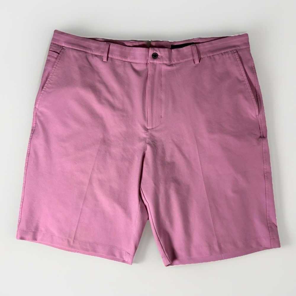 Dunning Golf Shorts Mens 40 Pink Performance Stretch Flat Front Everbest Preppy